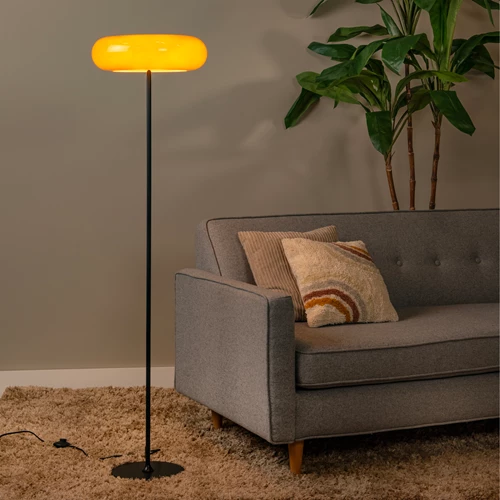 Lucide SENTINO - Vloerlamp - Ø 40 cm - 3xG9 - Oranje - sfeer 1